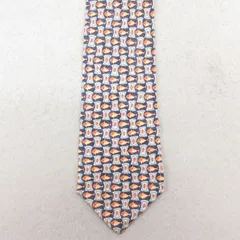 中古 バナナリパブリック ブランド ネクタイ 90年代 90s 魚 シルク イタリア製 紺他 26feb19