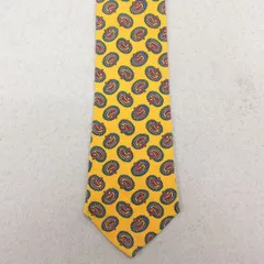 中古 ギャップ GAP ネクタイ 90年代 90s ペイズリー柄 コットン USA製 黄 26feb19のサムネイル