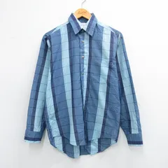 S/古着 アーノルドパーマー 長袖 シャツ メンズ 90年代 90s 紺他 チェック【spe】 26feb19