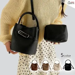 ベルトデザインバケットバッグ レディース 2way ハンドバッグ ショルダーバッグ フォーマルバッグ バケツバッグ バケツ型 きれい目 ママコーデ ママバッグ フロントベルトがアクセント 着脱可能ショルダー＆ポーチ付き