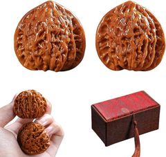 美品】遊びクルミ文玩核桃・白獅子（ホワイトライオン）38mm経年変化