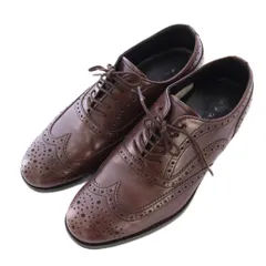 リーガル REGAL ドレスシューズ レースアップ ローカット ラウンドトゥ ローヒール ウィングチップ レザー ワンカラー 22.5cm 茶 ブラウン /BB