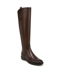 フランコサルト レディース シューズ ブーツ・レインブーツ Franco Sarto Meyer Wide Calf Knee High Riding Boots Dark Brown Leather ブラウン