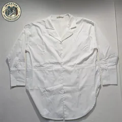 ​【新品タグ付】レイカズン 2WAY ゆったり白シャツ ドロップショルダー F