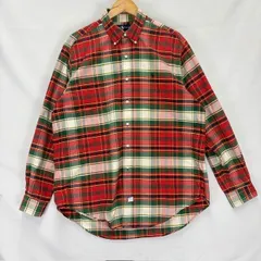 90s Ralph Lauren チェック 長袖シャツ ボタンダウン 厚地 サイズXL 08032513 01  袖すれ