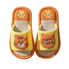 [Didabotak] スリッパ キッズ 男の子 女の子 室内 綿麻 子供用 ルームシューズ 滑り止め 春夏秋 上履き 可愛い 柔らかい 軽量 通気 カジュアル 靴 ボーイズ ガールズ 来客用 男女兼用