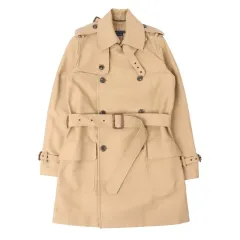 ラルフローレン ベージュ ダブル ブレステッド トレンチ コート