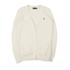 ポロ ラルフローレン アイボリー ケーブル ニット カーディガン