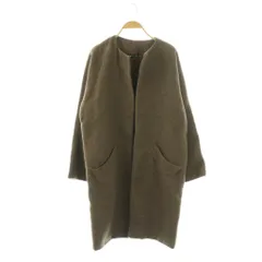 アニエスベー agnes b. コート ノーカラー アウター 茶 /NR