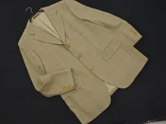 BURBERRY バーバリー ウール混 チェック テーラード ジャケット sizeA85/ベージュ ■■ メンズ