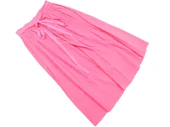 Bon mercerie ボンメルスリー リネン混 リボンベルト付き ギャザー ロング スカート size38/ピンク ■◇ レディースのサムネイル