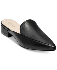コールハーン レディース シューズ パンプス レザー Cole Haan Womens Piper Leather PointedToe Mules Black Leather ブラック