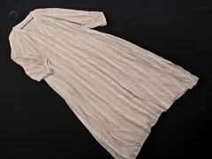 GLOBAL WORK グローバルワーク バンドカラー ストライプ シャツ ワンピース sizeM/ベージュ ■◇ レディース