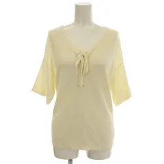 セオリー Theory ニット 半袖 カットソー レースアップ S アイボリー /☆G