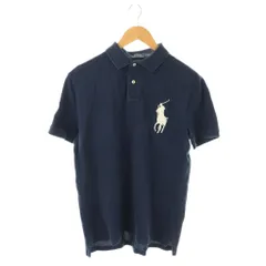 ポロ ラルフローレン POLO RALPH LAUREN ポロシャツ 半袖 刺繍 コットン M 紺 /NR ■OS