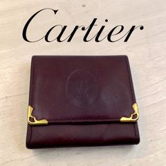 Cartier カルティエ マストライン 三つ折り財布 がま口 ボルドー