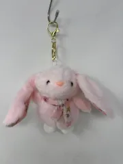 耳の長いウサギのぬいぐるみ キーホルダー かわいい　ピンク