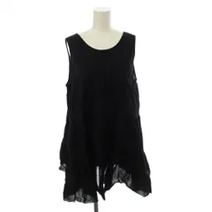 プラージュ Plage ワンピース チュニック F 黒 ブラック ノースリーブ ラウンドネック ティアードデザイン /JP