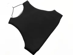 mystic ミスティック ショート丈 ハーフジップ ニット ベスト sizeF/黒 ■◇ レディース