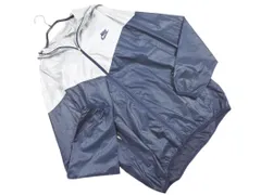 NIKE ナイキ フーデッド ジャケット sizeL/紺ｘグレー ■◇ メンズ