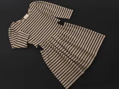tocco closet トッコクローゼット リボン ボーダー Aライン ワンピース sizeM/黒ｘベージュ ■◇ レディースのサムネイル