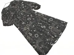 JILLSTUART ジルスチュアート ペチコート 付 総柄 シフォン ワンピース size2/黒 ■◇ レディース