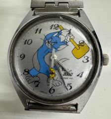 キズあり【TOM&JERRY/トムとジェリー】腕時計 昭和レトロ 日本製