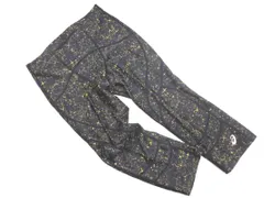 ASICS アシックス 総柄 7分丈 レギンス パンツ sizeL/黒 ■◇ レディース