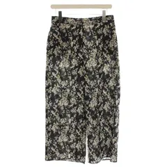 セオリーリュクス theory luxe パンツ スラックス ワイドパンツ 総柄 38 黒 ブラック /☆G