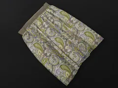 新品 TRANS WORK トランスワーク 大きいサイズ ペイズリー柄 スカート size46/ライトグレー ■◇ レディース