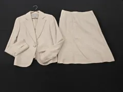 23区 ウール混 ラメ セットアップ ジャケット スカート スーツ size上38下40/ライトベージュ ■◇ レディース
