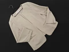 NATURAL BEAUTY BASIC ナチュラルビューティーベーシック ノーカラー ジャケット sizeS/ライトベージュ ■◇ レディース