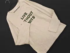URBAN RESEARCH DOORS アーバンリサーチドアーズ プリント 長袖 Tシャツ sizeM/ライトベージュ ■◇ レディース