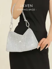 バッグ レディース ドレスバッグ パーティーや結婚式に最適なチェーンストラップとジッパークロージャー付きの輝くラインストーンが飾られたクラッチバッグ