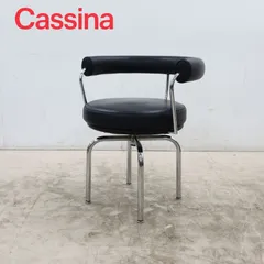 ◆展示品◆ Cassina カッシーナ LC7/フォートゥイユ トゥルナン スウィベルチェア ル・コルビュジエ ピエール・ジャンヌレ 黒革 73万のサムネイル