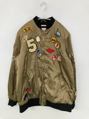 ZARA ザラ ブルゾン S カーキ ワンポイント 刺繍 ミドル丈 フードなし ジップアップ