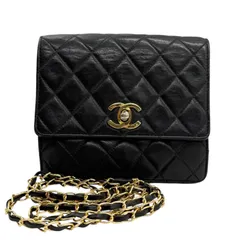 シール有　シャネル　CHANEL　ウエストバッグ　ウエストポーチ　ベルトバッグ　ボディバッグ　ショルダーバッグ　マトラッセ　ラムスキン　ブラック　ターンロック　ココマーク　チェーン　ヴィンテージ　4837