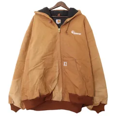 90年代 USA製 Carhartt カーハート アクティブジャケット ワーク ブラウン (メンズ 4XL) 中古 古着 A0483