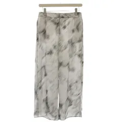 セオリーリュクス theory luxe パンツ スラックス ワイドパンツ 総柄 38 グレー 白