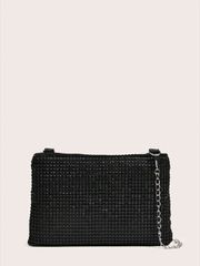 バッグ レディース ドレスバッグ 軽量、ビジネスカジュアル、ラインストーンディコレーション、バケットバッグ、ミニ巾着デザイン、クリアバッグ、フェイクパールバッグ、イブニングバッグ、ディナーバッグ、優雅で洗練された、