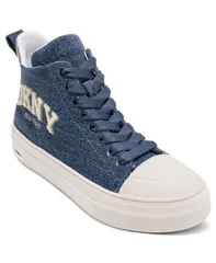 ダナ キャラン ニューヨーク レディース シューズ スニーカー レース DKNY Womens Yaser Lace Up Mid Sneaker Dark Blue ブルーのサムネイル