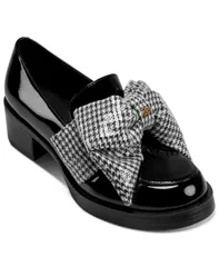 カール ラガーフェルド レディース シューズ パンプス ローファー KARLAGERFELD PARIS Womens Camilia Bow SlipOn Loafers BlackWhite ホワのサムネイル