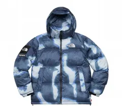 L シュプリーム x ザノースフェイス ヌプシ ブリーチド デニム ヌプシジャケット