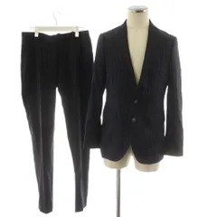 ザ・スーツカンパニー THE SUIT COMPANY スーツ セットアップ テーラードジャケット シングル パンツ スラックス ストライプ柄 175cm-80rop 紺 ネイビー /AN78 ■MA