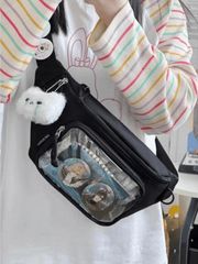 Women's Bags, Waist Bags, Cute Japanese Italian Bags, Schoolgirl Chest Bags, Y2K Women's Lolita Cute Crossbody Bags, Girls' Transparent Italian Bags, Wallets and Handbags, Waist Italian Bags