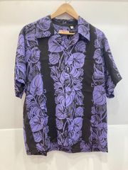 SUN SURF サンサーフ アロハシャツ レーヨン "ANTHRIUM BORDER" SS34446 サイズ L【Z0908-001】▽217