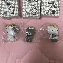まとめ売り) ハローキティ モノクロ モノトーン キーホルダー フィギュア ぬいぐるみ ガチャ