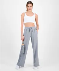 イデオロギー レディース ボトムス カジュアルパンツ ワイドレッグ リブ ニット IDeology Womens Ribbed Knit Wide Leg Pants Grey グレー