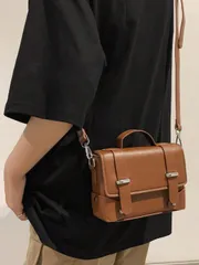 バッグ メンズ ショルダーパック 1個 ピーチツリー ファッション シンプルレタープリント 大容量 軽量 12インチタブレット対応バッグ メンズ、レトロキャンバス 無地 クロスボディバッグ クリスマスメンズバッグ