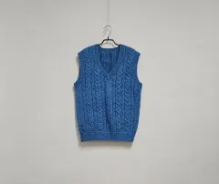 ハンドメイド型ニット ベスト